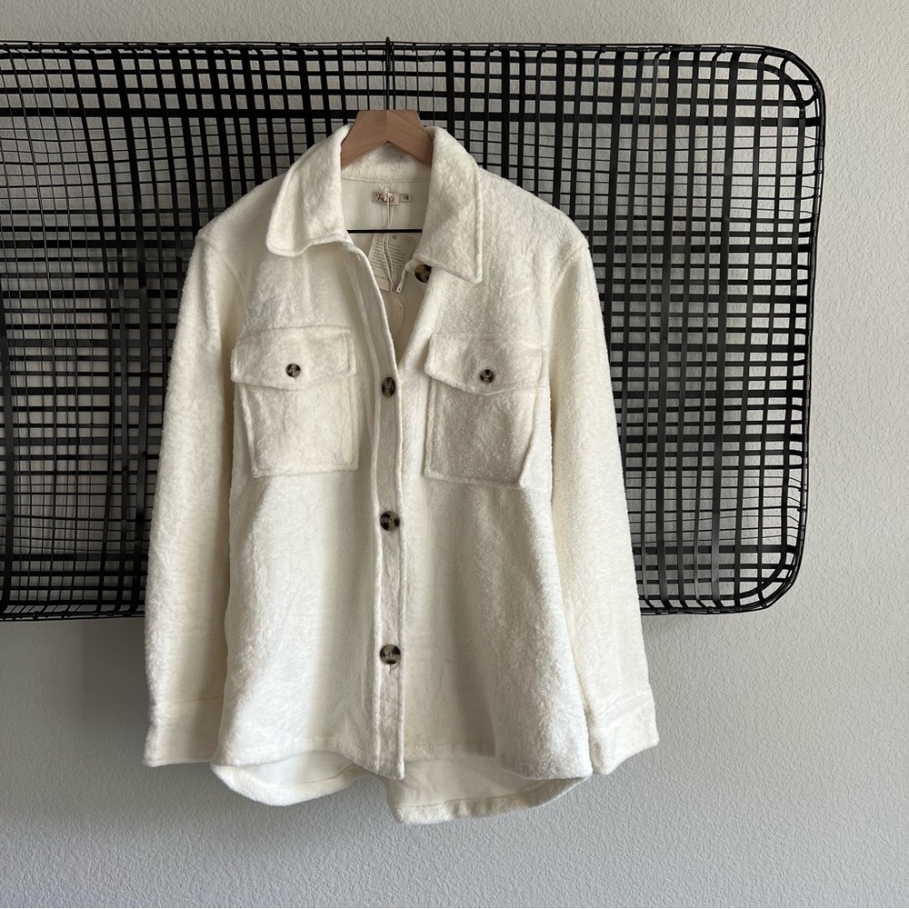 Faherty Cream Button-Up Sweater
